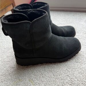 UGG Black Suede Ankle Boots